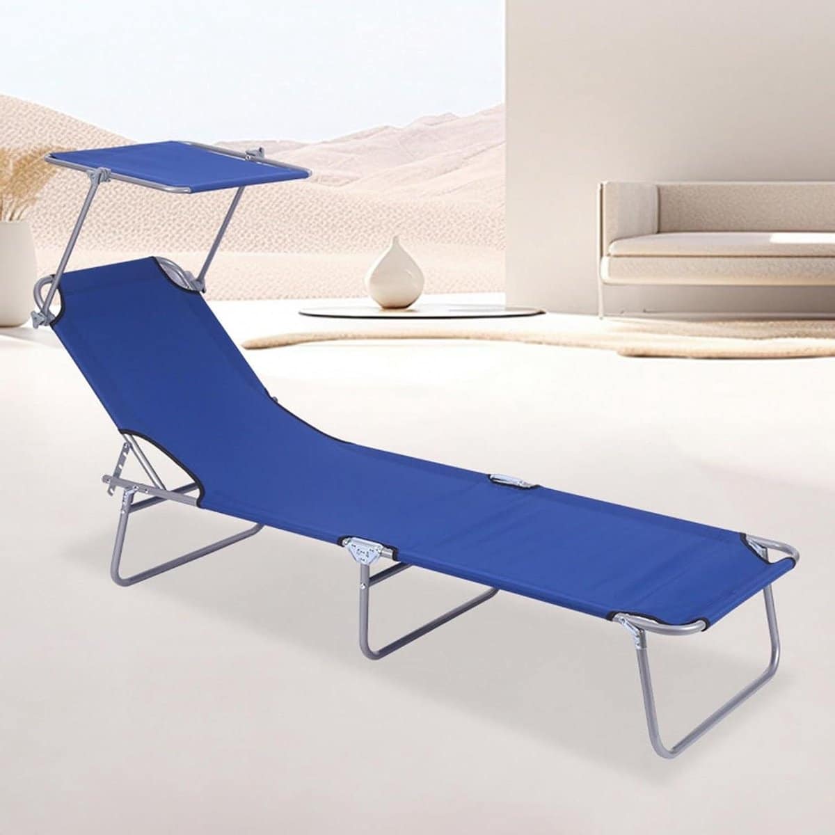 opvouwbare strandstoel zon lounger buiten ontspannen verstelbare