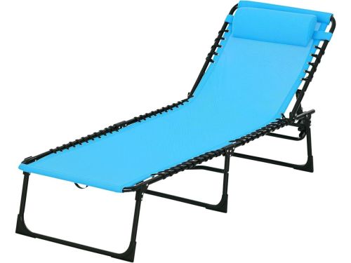 Opvouwbare Tuinligstoel - Strandstoel Lounger - Ontspannen Buiten - 4-voudig
