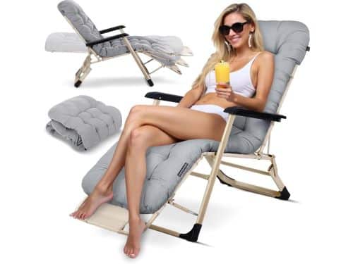 Opvouwbare Tuinligstoel - Strandstoel Lounger - Ontspannen Buiten - Verstelbare
