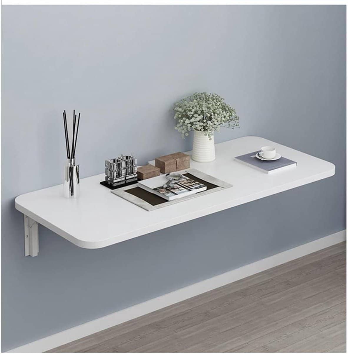 opvouwbare wandtafel klaptafel buiten ruimte besparen driepoot