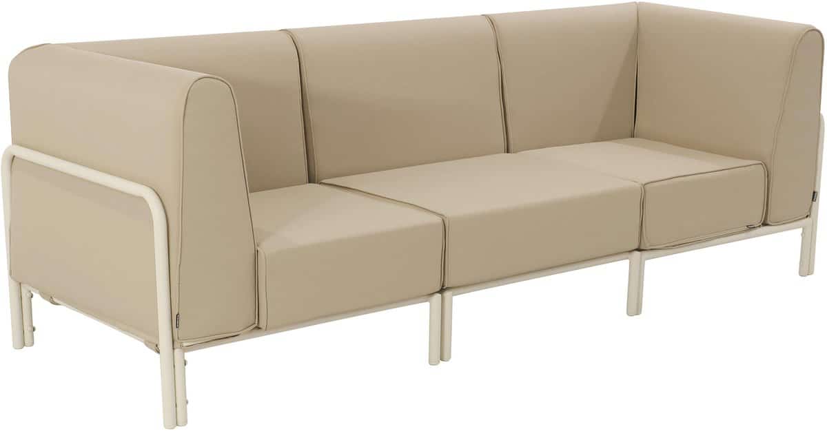 oviala modulaire lage tuinset voor 3 personen beige