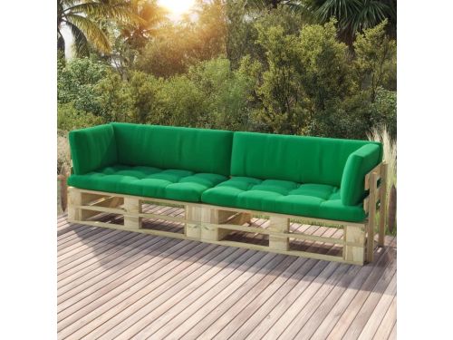 Palletbank met kussen - Loungebank buiten - Ontspannen in tuin