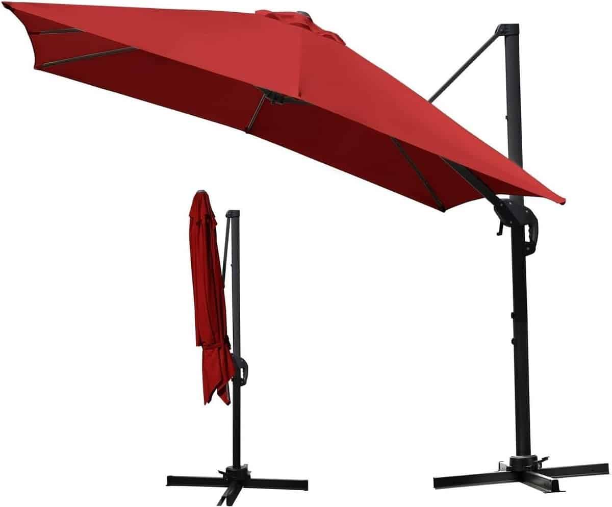 parasol Ø 300 cm, als zweefparasol met 360 graden draaifunctie