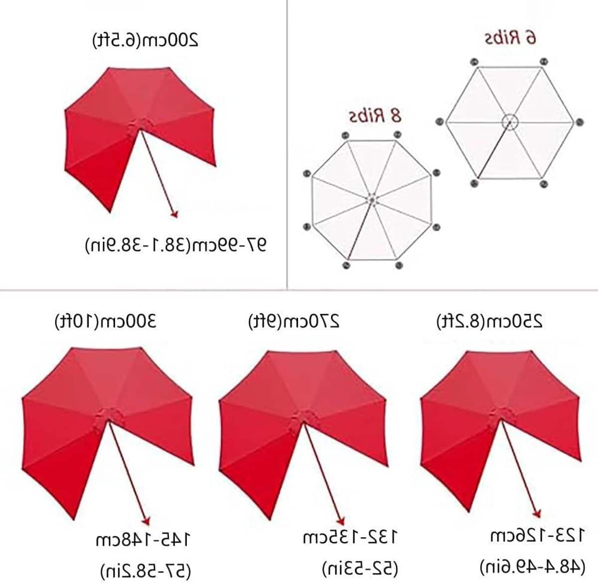 parasol vervangdoek parasolhoes bescherming tegen zon waterdichte