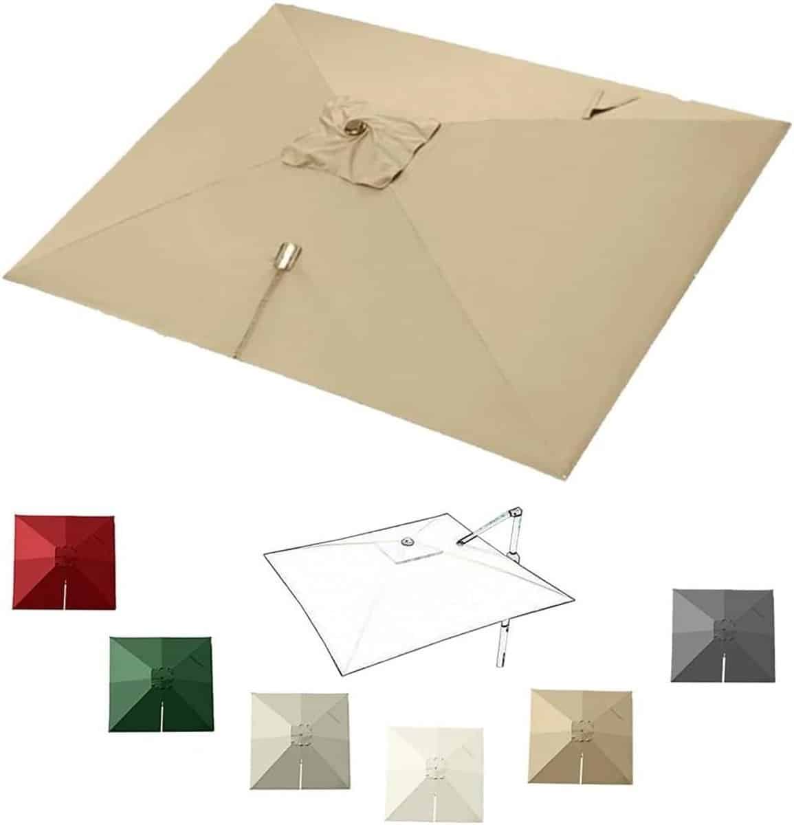 parasol vervangdoek zweefparasolhoes terras beschermen waterdicht polyester