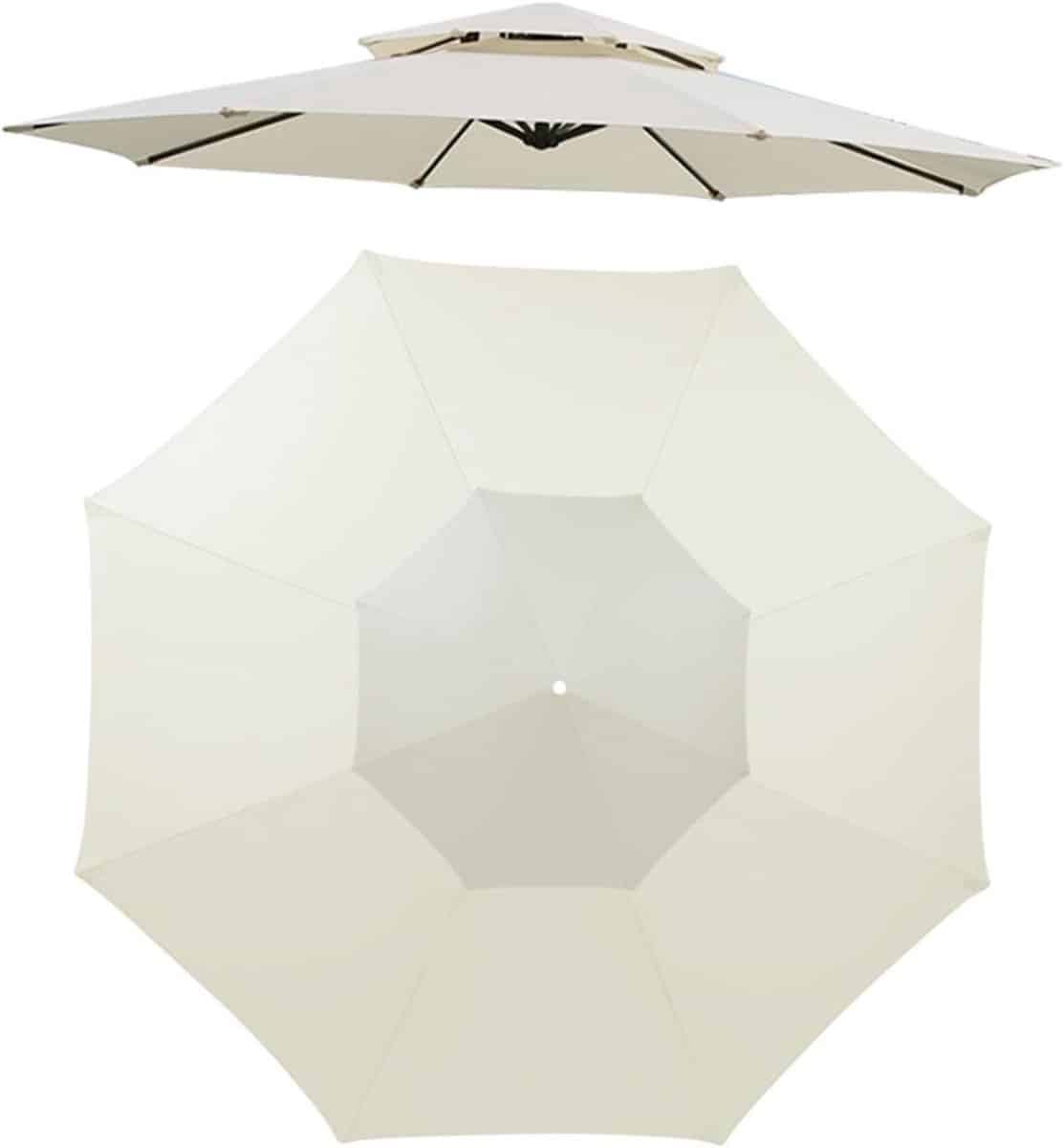 parasol vervangingsdoek parasolhoes dubbele top buiten genieten