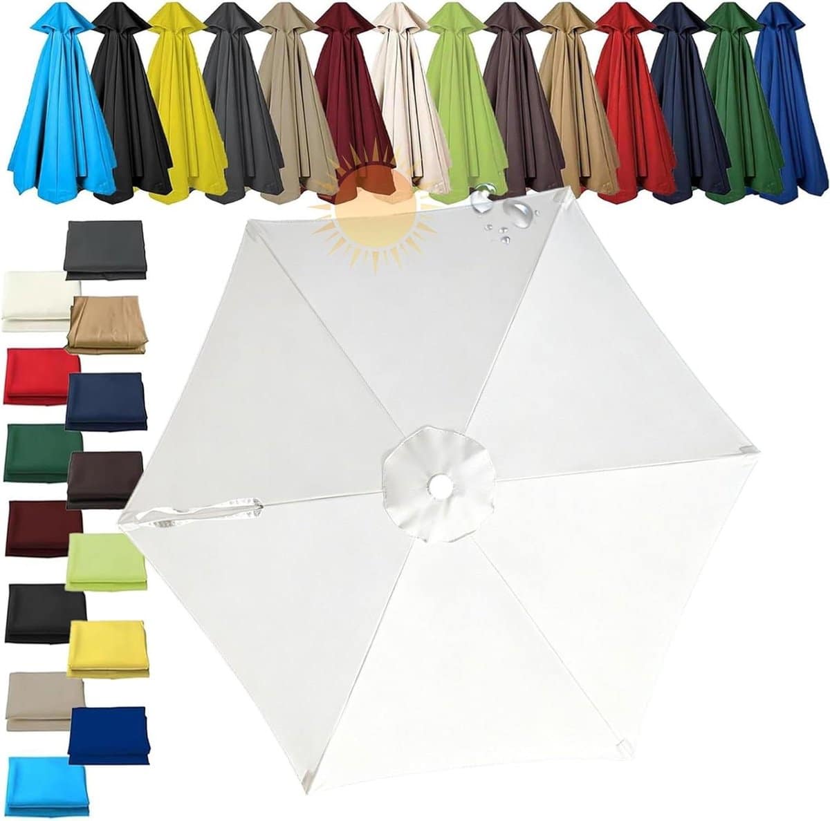 parasol vervangingsdoek parasolhoes luifel buiten zonnen met