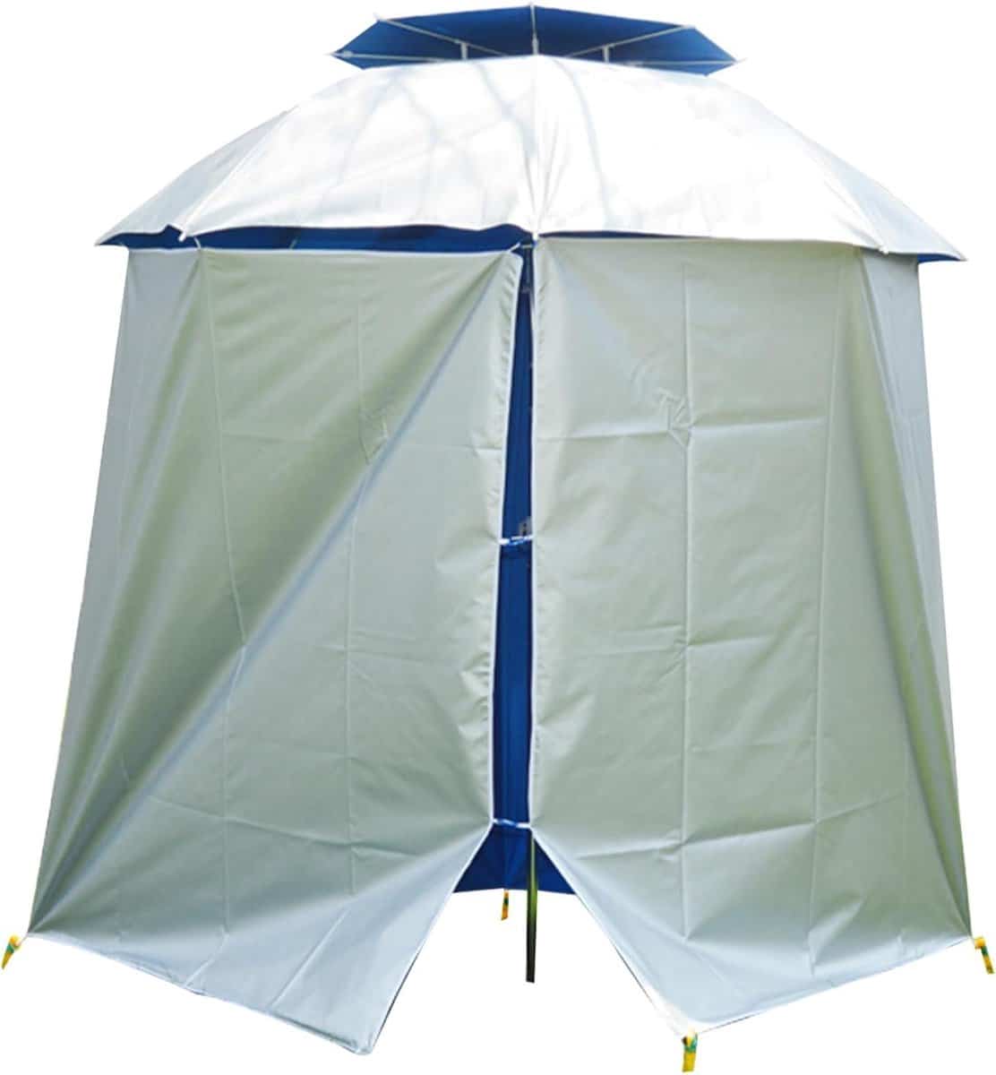 parasolhoes strand tent buiten genieten volledig omhullend
