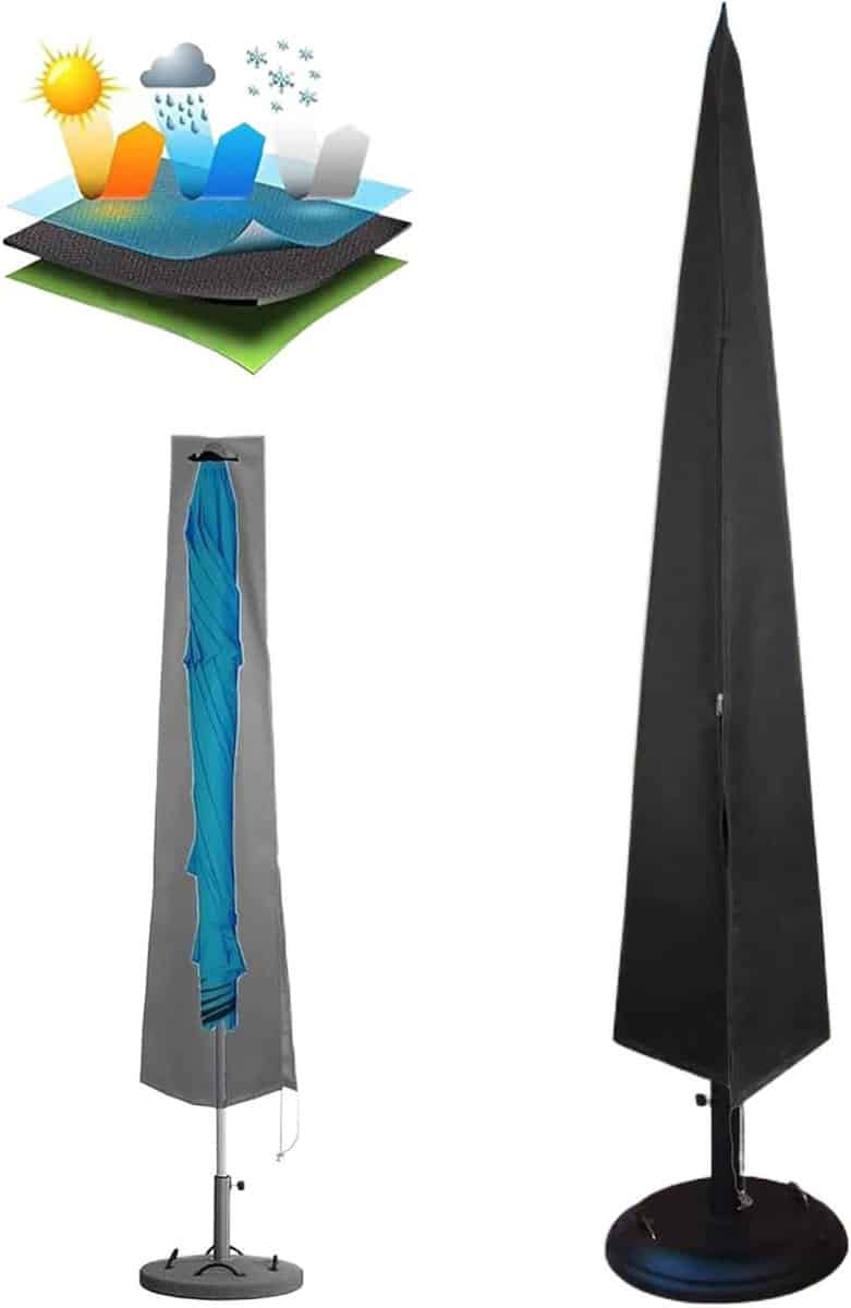 parasolhoes terrasparasol beschermhoes tuinmeubels beschermen geventileerd waterdicht