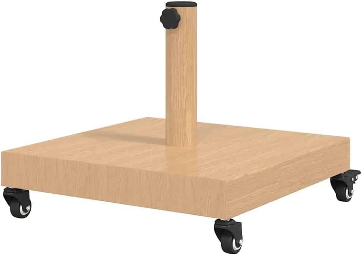 parasolstandaard hout parasolvoet terras buiten robuuste constructie
