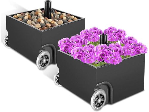 Parasolstandaard met Wielen - Parasolvoet Verrijdbaar - Terras Stabiliseren