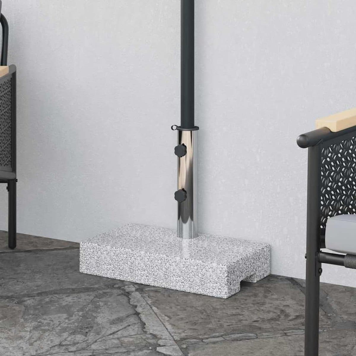 parasolvoet graniet terras stabilisator buiten zitten roestvrijstalen