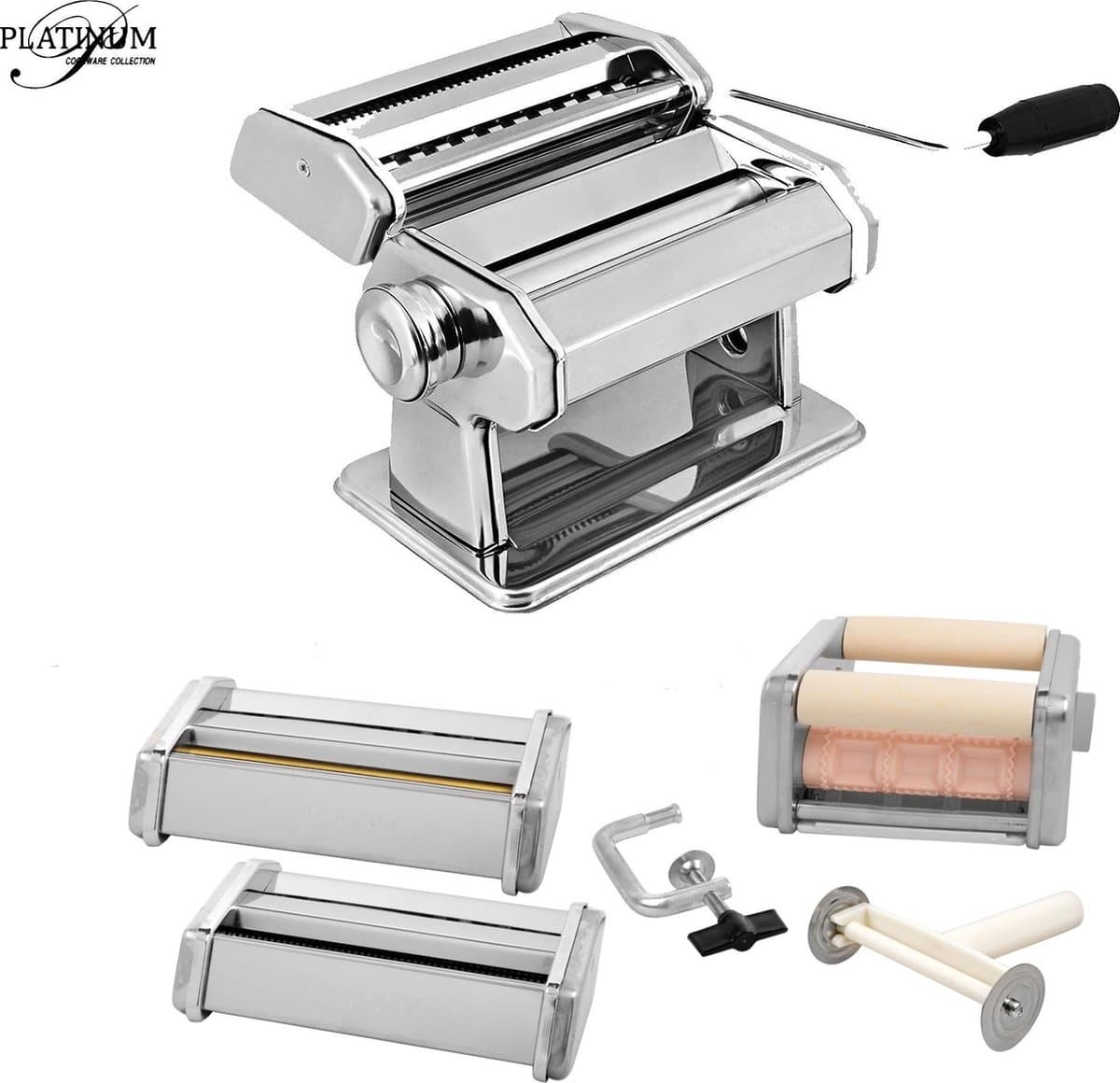 pastamaker deluxe 5in1 pastamachine met 3x verwisselbare kop voor