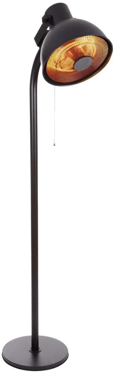 perel staande terrasverwarmer, 2000 w, carbon, met trekschakelaar