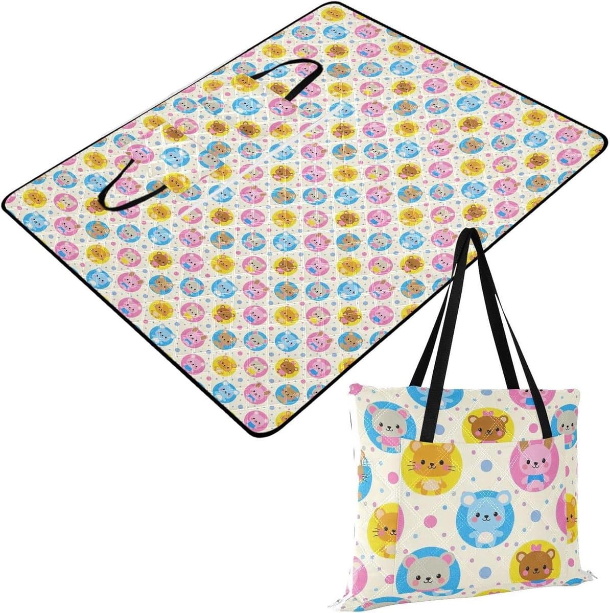 picknickkleed opvouwbaar buitenkleed strandmat gras en strand