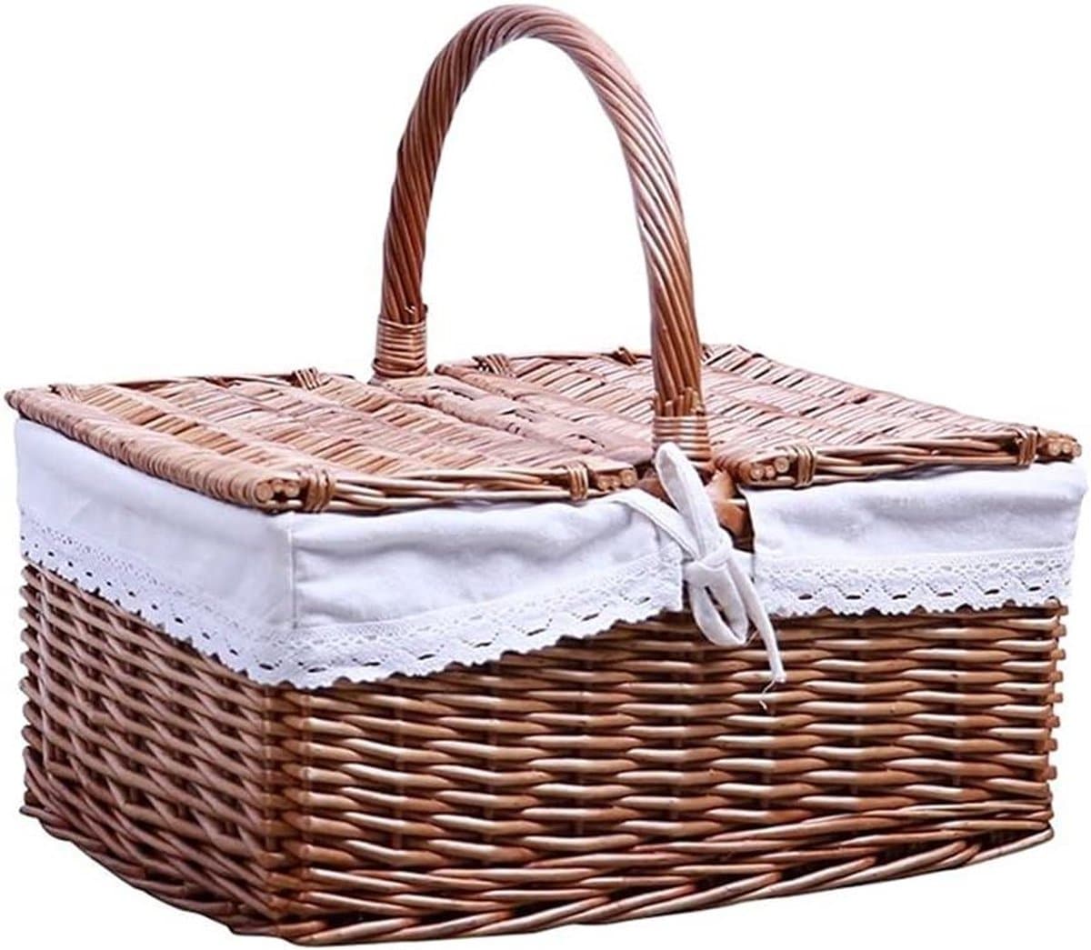 picknickmand rieten buitenmand opbergbox gezellige uitjes handgemaakt