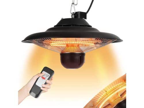 Plafondwarmtestraler voor Buiten - 1500/2000 W Met Afstandsbediening - IP24