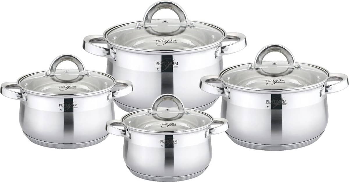 platinum bol pannenset inductie 8 delig