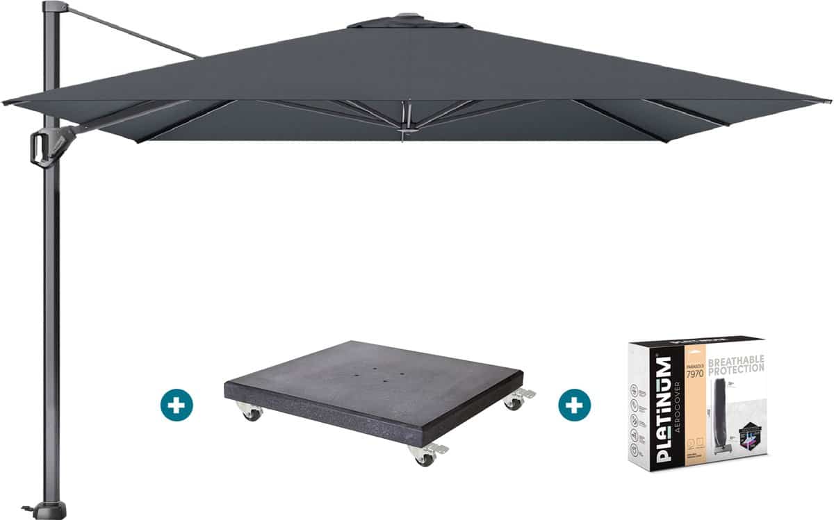 platinum challenger t2 3×3 m antraciet met marbella voet