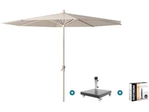 Platinum Riva stokparasol 3 m. rond - Sandstone met Granada