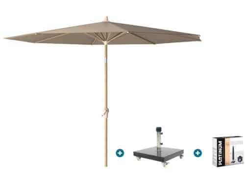 Platinum Riva stokparasol 3 m. rond - Teak taupe met