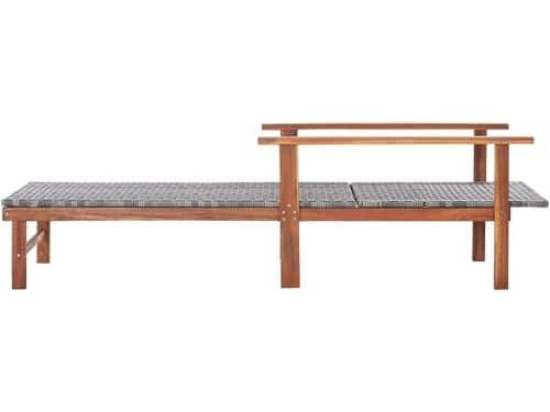 Polyrotan ligstoel - Tuinstoel lounge - Buiten ontspannen - Acaciahout