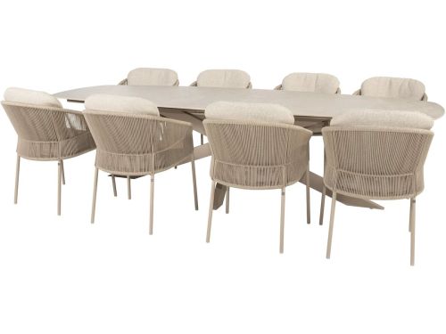 Prado Florence dining tuinset 300x110xH75 cm 9 delig latte keramisch