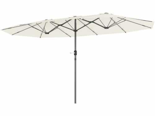 Premium Dubbele Parasol - Ovale Tuinparasol met Handslinger - Stokparasol