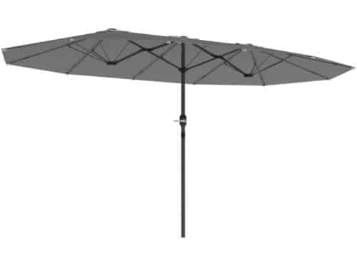 Premium Dubbele Parasol - Ovale Tuinparasol met Handslinger - Stokparasol