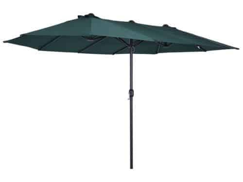 Premium Dubbele Parasol - Ovale Tuinparasol met Handslinger - Stokparasol
