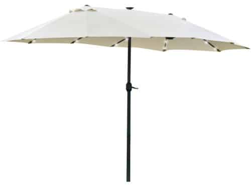 Premium Dubbele Parasol - Ovale Tuinparasol met LED's - Stokparasol