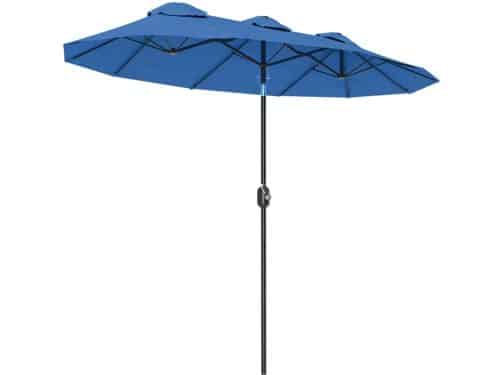 Premium Dubbele Parasol - Tuinparasol met Handslinger & Windopening