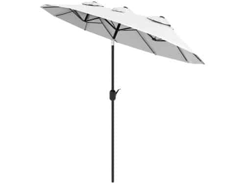 Premium Dubbele Parasol - Tuinparasol met Handslinger & Windopening