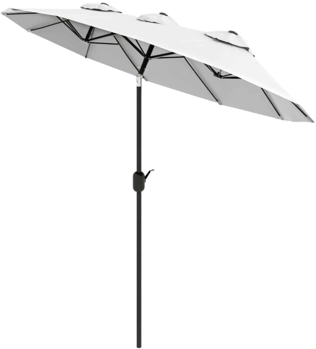 premium dubbele parasol tuinparasol met handslinger & windopening
