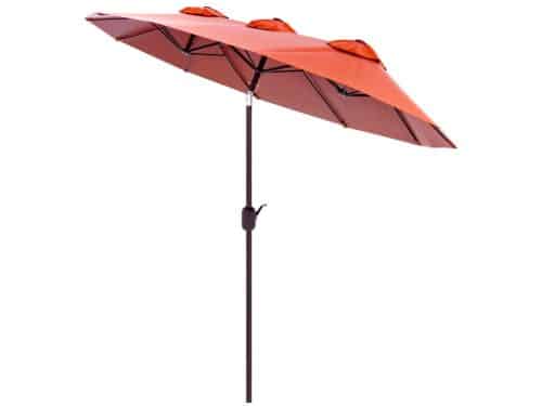 Premium Dubbele Parasol - Tuinparasol met Handslinger & Windopening