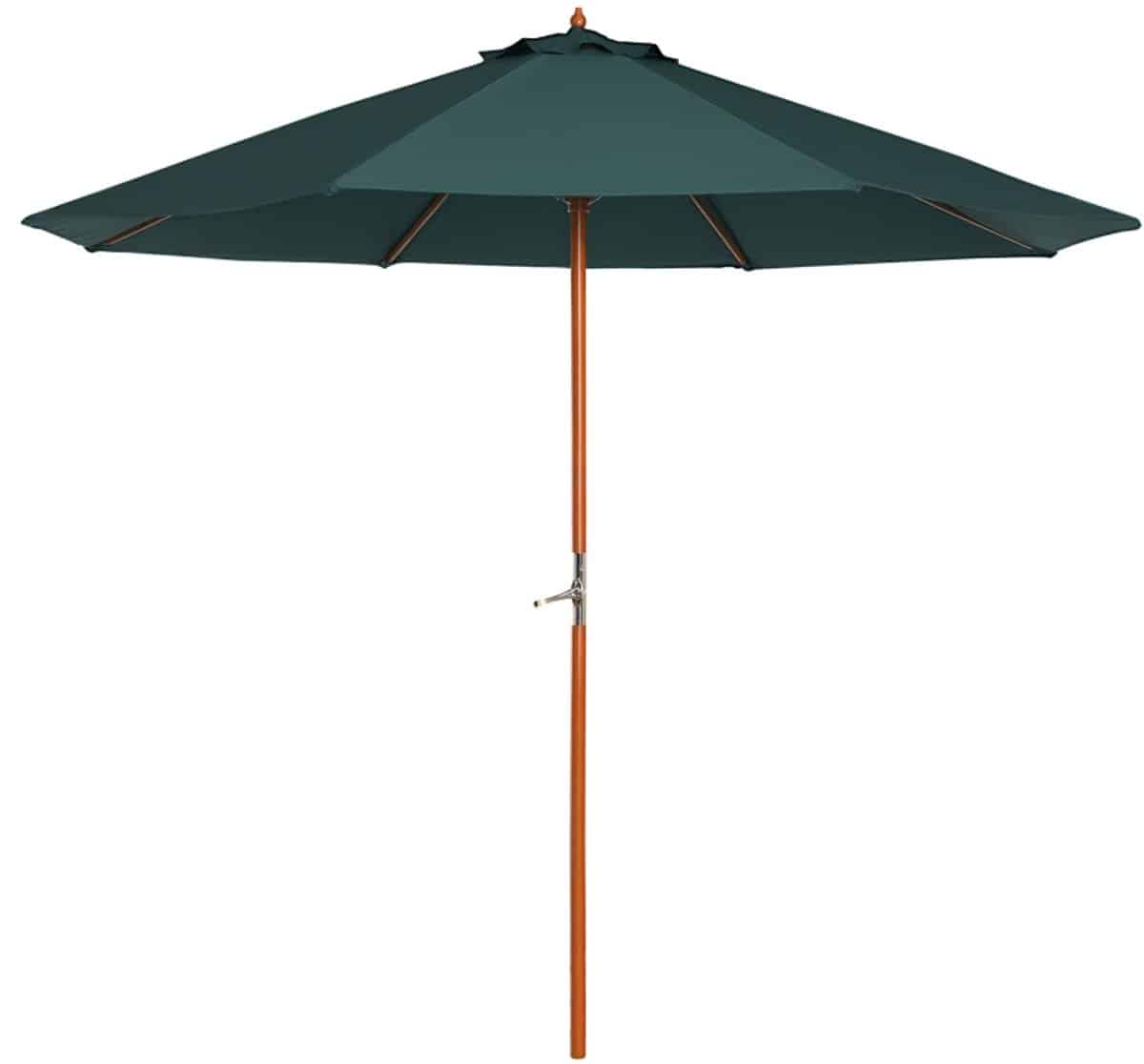 premium houten parasol tuinparasol stokparasol met handslinger