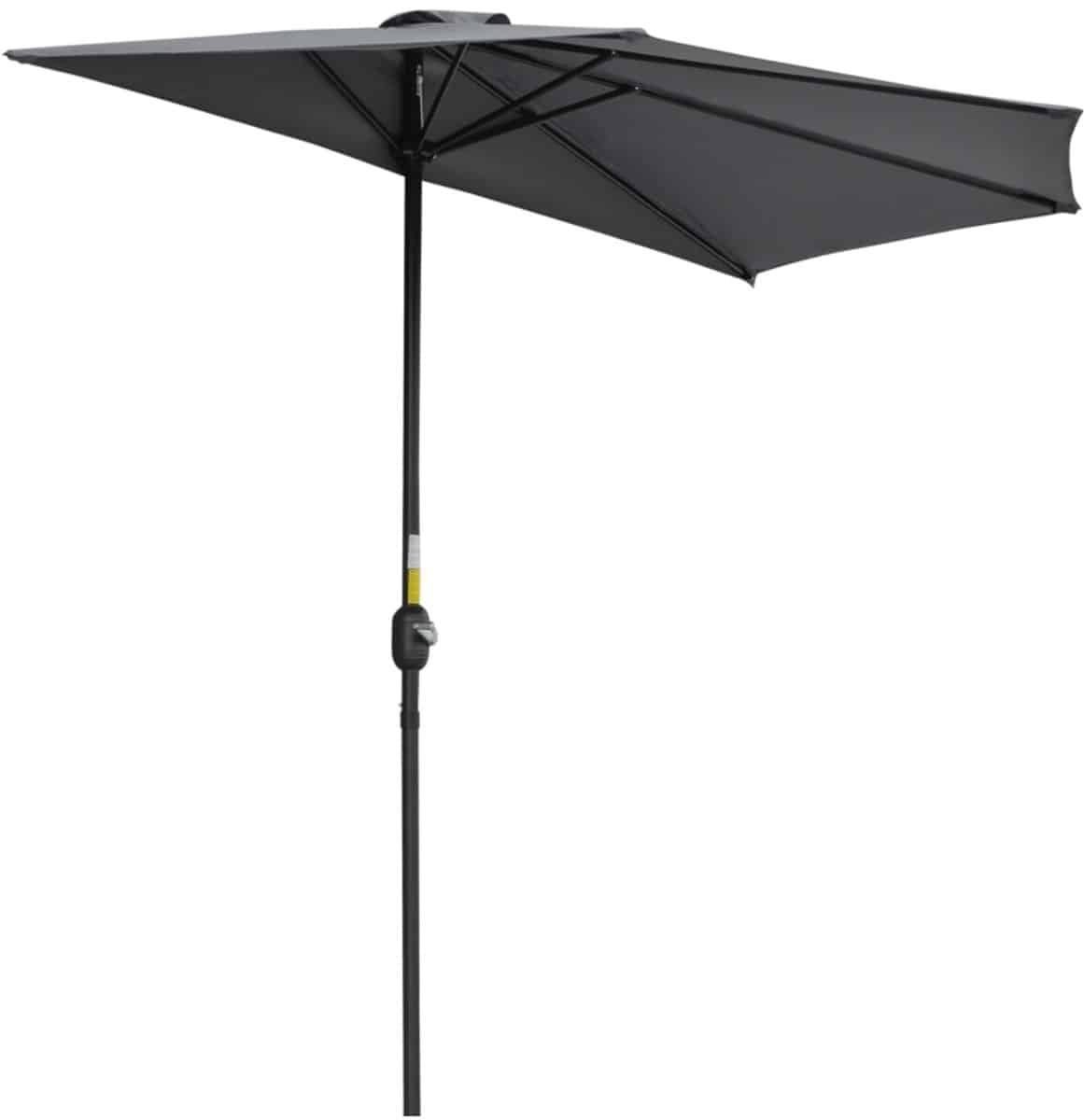premium parasol halfronde tuinparasol met draaihendel stokparasol