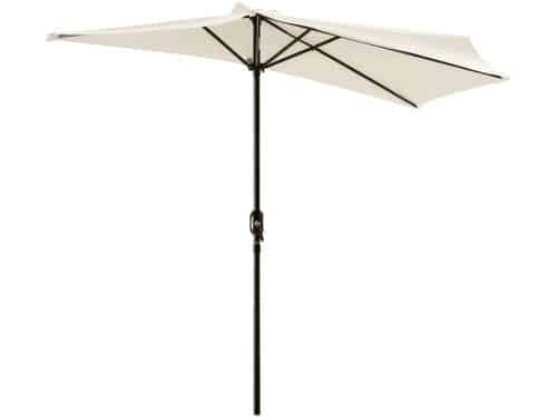 Premium Parasol - Halfronde Tuinparasol met Draaihendel - Stokparasol