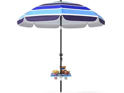 Premium Parasol - Tuinparasol met Inklapbaar Tafeltje & Bekerhouder