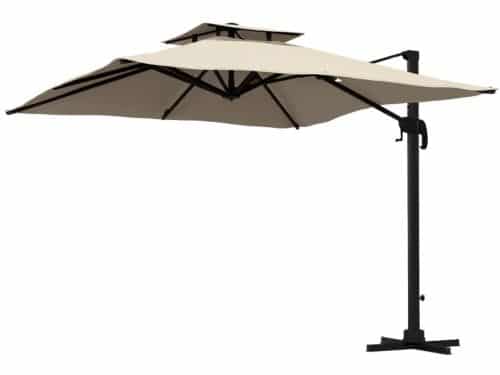 Premium Zweefparasol - Zwevende Parasol met Handslinger - Tuinparasol