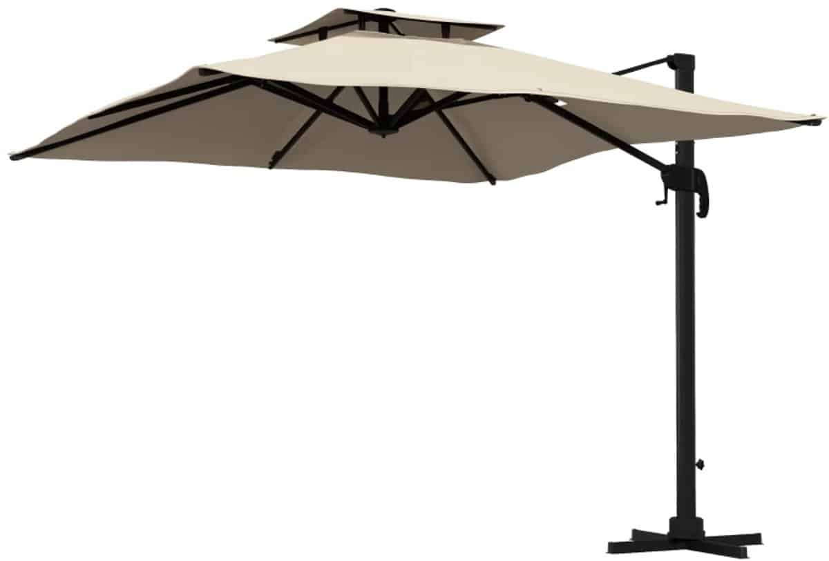 premium zweefparasol zwevende parasol met handslinger tuinparasol