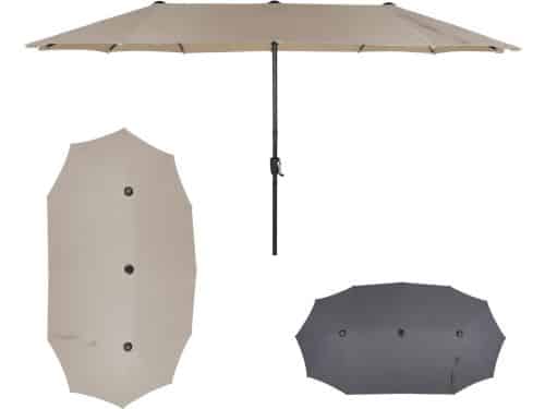 Puluomis - Dubbele parasol - 400x200cm - Stokparasols - UV50+