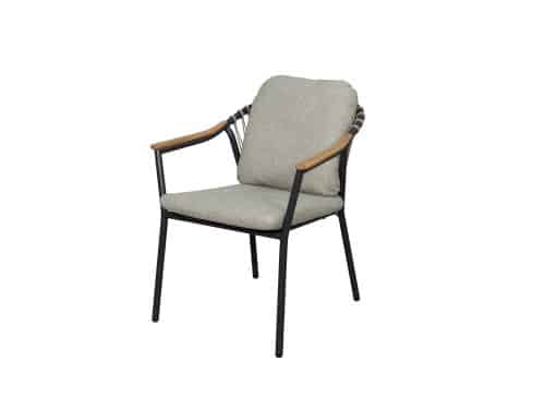 Qopps Flori stapelbare dining tuinstoel royal grey
