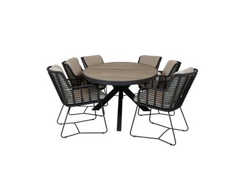 Qopps Kismo tuintafel met 4SO Fabrice dining tuinstoel