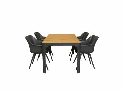 Qopps Mikos tuintafel met 4 Hartman Sophie studio xerix tuinstoelen