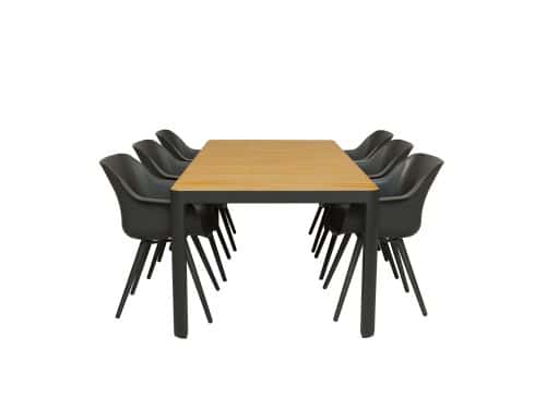 Qopps Mikos tuintafel met 6 Hartman Sophie studio xerix tuinstoelen