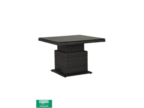 Qopps Sandigo in hoogte verstelbare tuintafel | 90 x 90 | Antraciet | Dining Tafel | Specialist in Tuinmeubelen