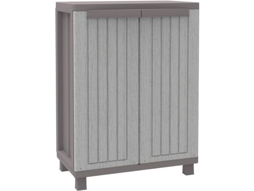 QUOVO® Tuinkast Kunststof - Tuinkast - Tuinkist - Grijs/Taupe