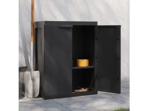 QUOVO® Tuinkast Kunststof - Tuinkast - Tuinkist - Zwart