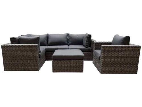 Rio hoek loungeset 6-delig antraciet